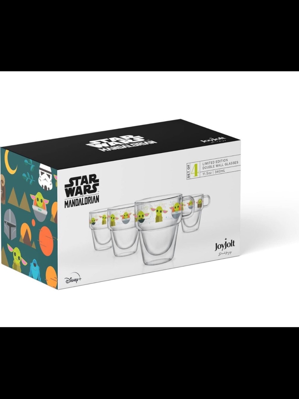 NIB JoyJolt Starwars Set of 4 double wall glasses